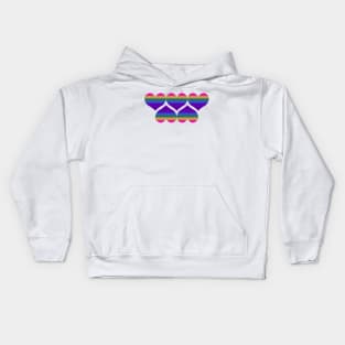 Hearts, Hearts, Hearts - Rainbow Kids Hoodie